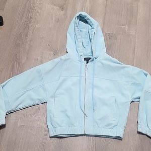 Crop zip-up hoodie